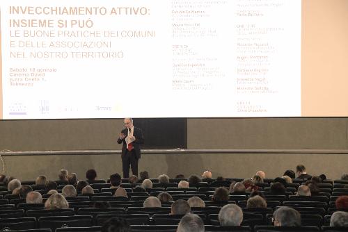 Il vicegovernatore e assessore alla salute, Riccardo Riccardi, all'evento su 'Invecchiamento attivo'. 